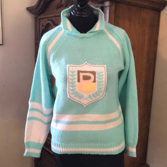 Sweaters - Vintage Cristina Preppy Monogrammed Sweater